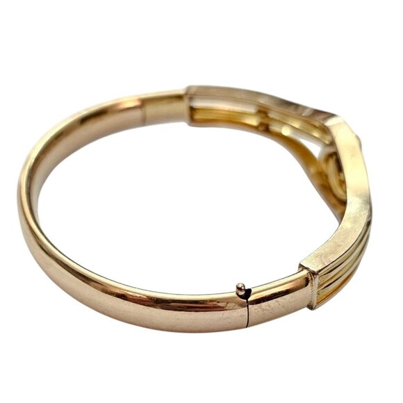 Cam And Co. Gold Filled Celtic Knot Design Hinged Bracelet, Signed - Picture 8 of 16